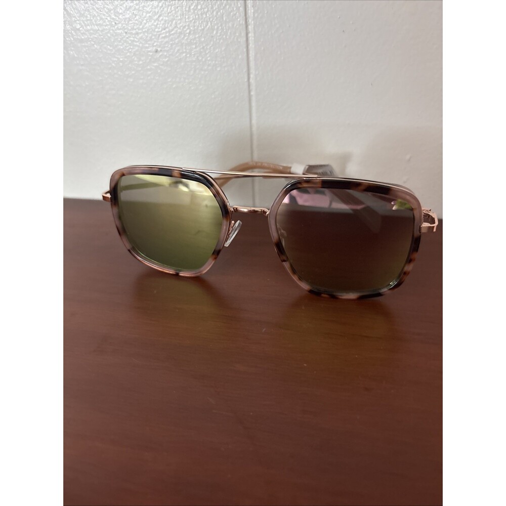 Lane Bryant Oversized Sunglasses Rose Gold Tortoise Aviator Style Metal Frame - Picture 3 of 10